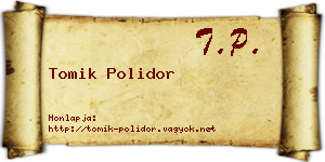 Tomik Polidor névjegykártya